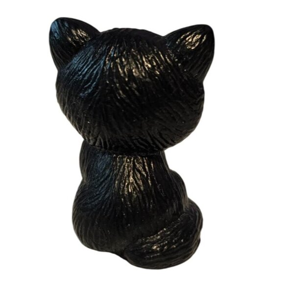 Hallmark Black White Cat Figurine Merry Miniatures Red Heart Vintage 1984 1.25" - Picture 5 of 7